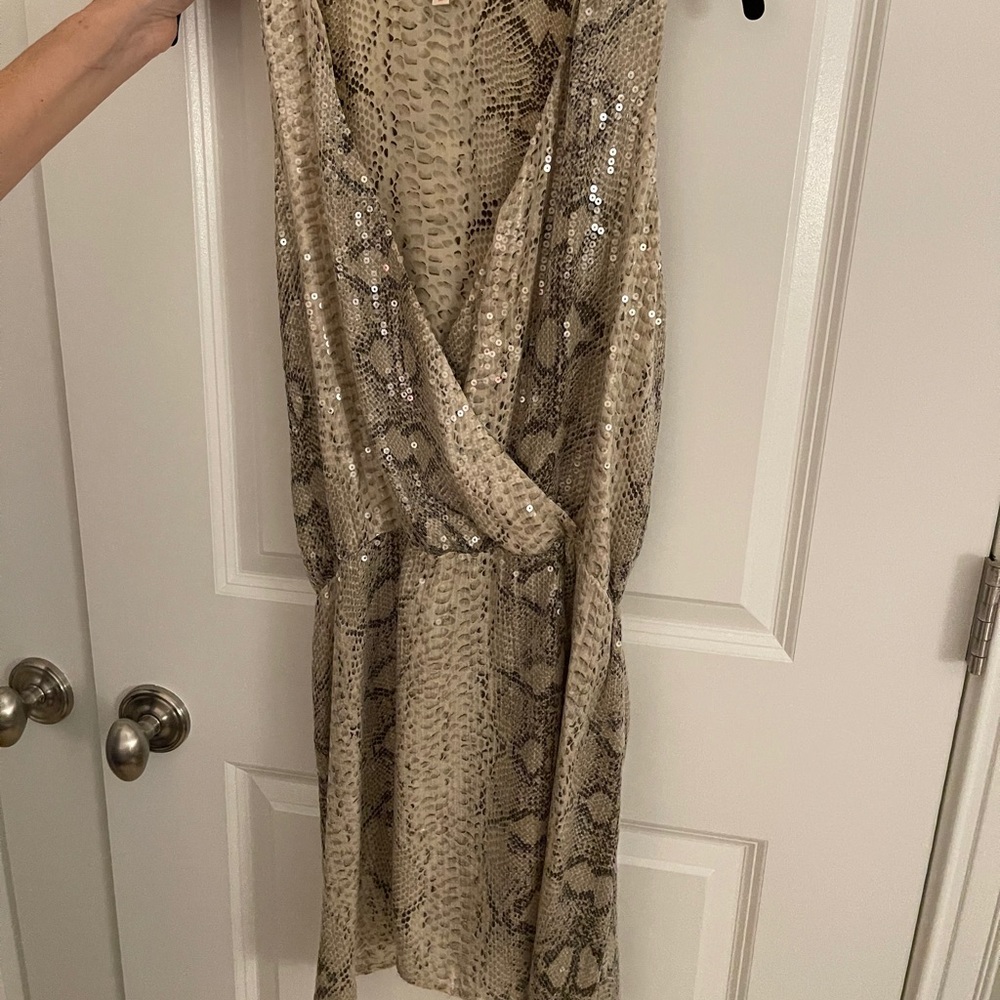 Parker Sequin snake print dress